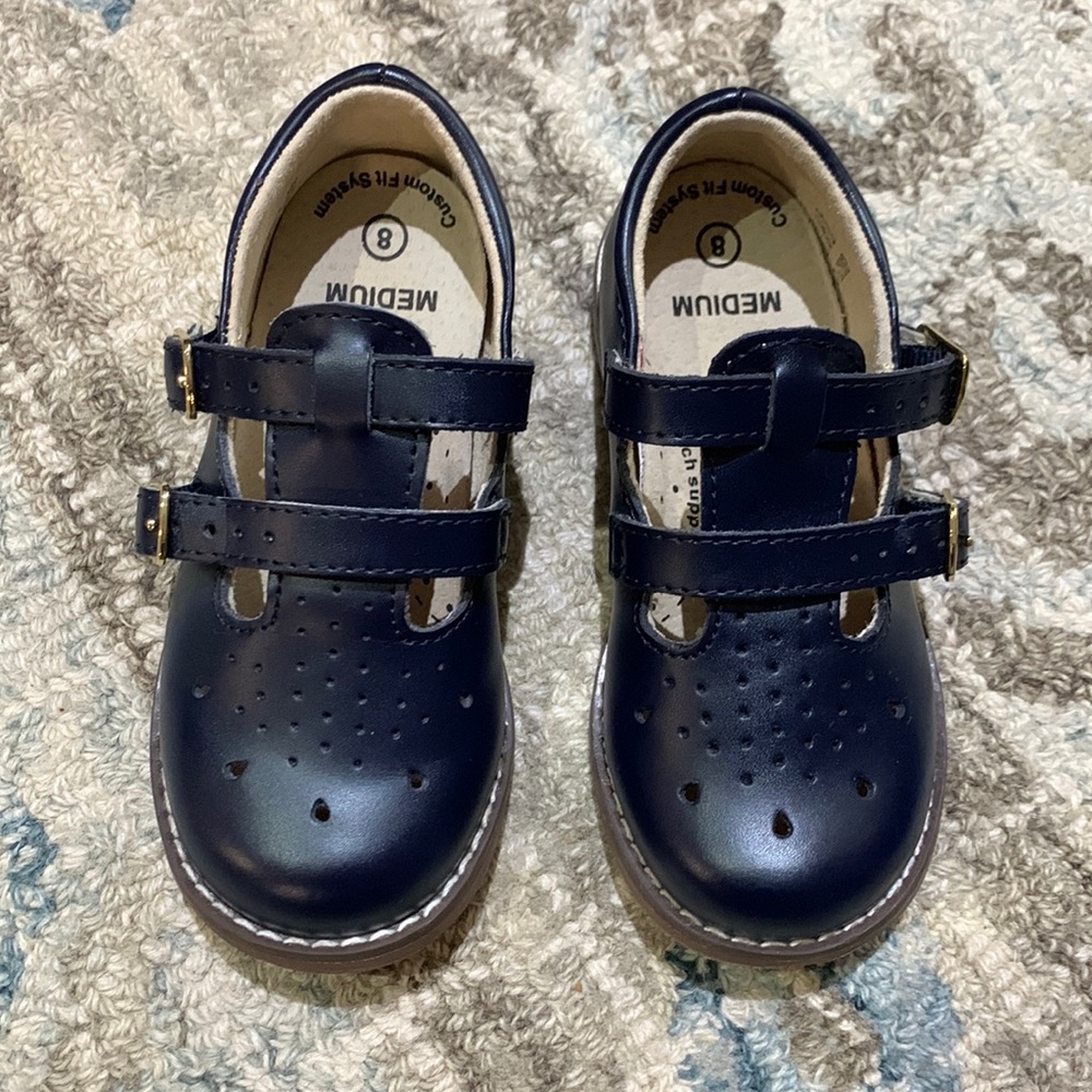 Toddler girls navy blue shoes
